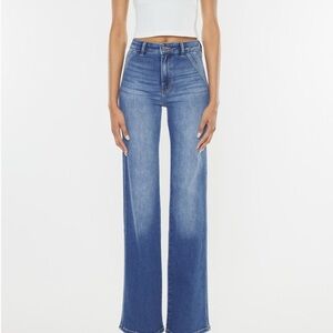 KanCan Flare Wide Leg Jeans in Blue